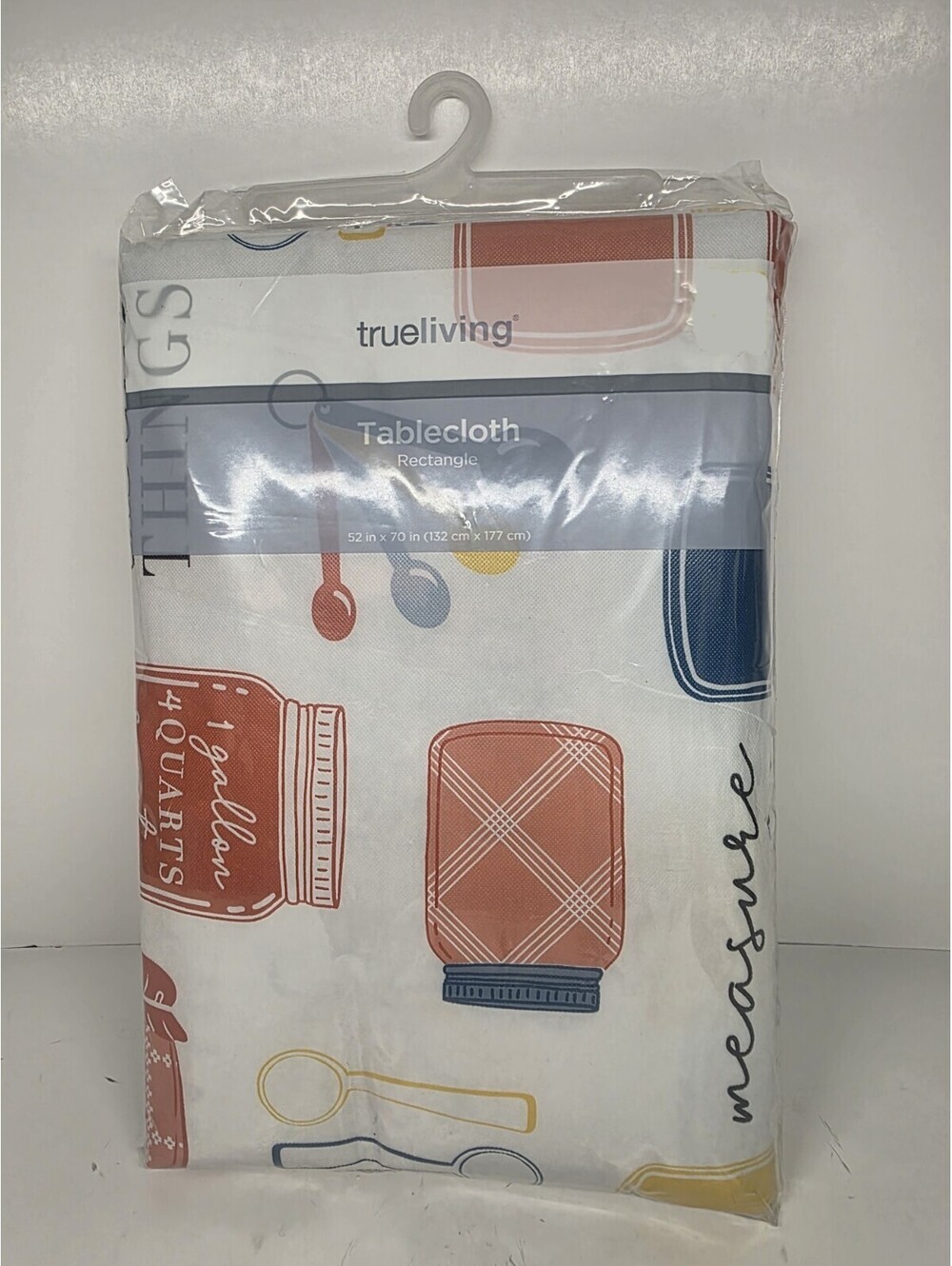 True Living Vinyl Tablecloth with Flannel Back 52" X 70" Enjoy The Little Things